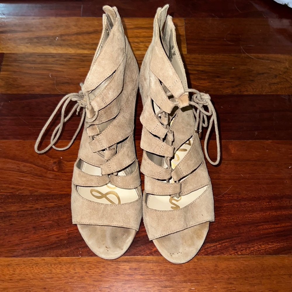 Tan Heeled Sandals